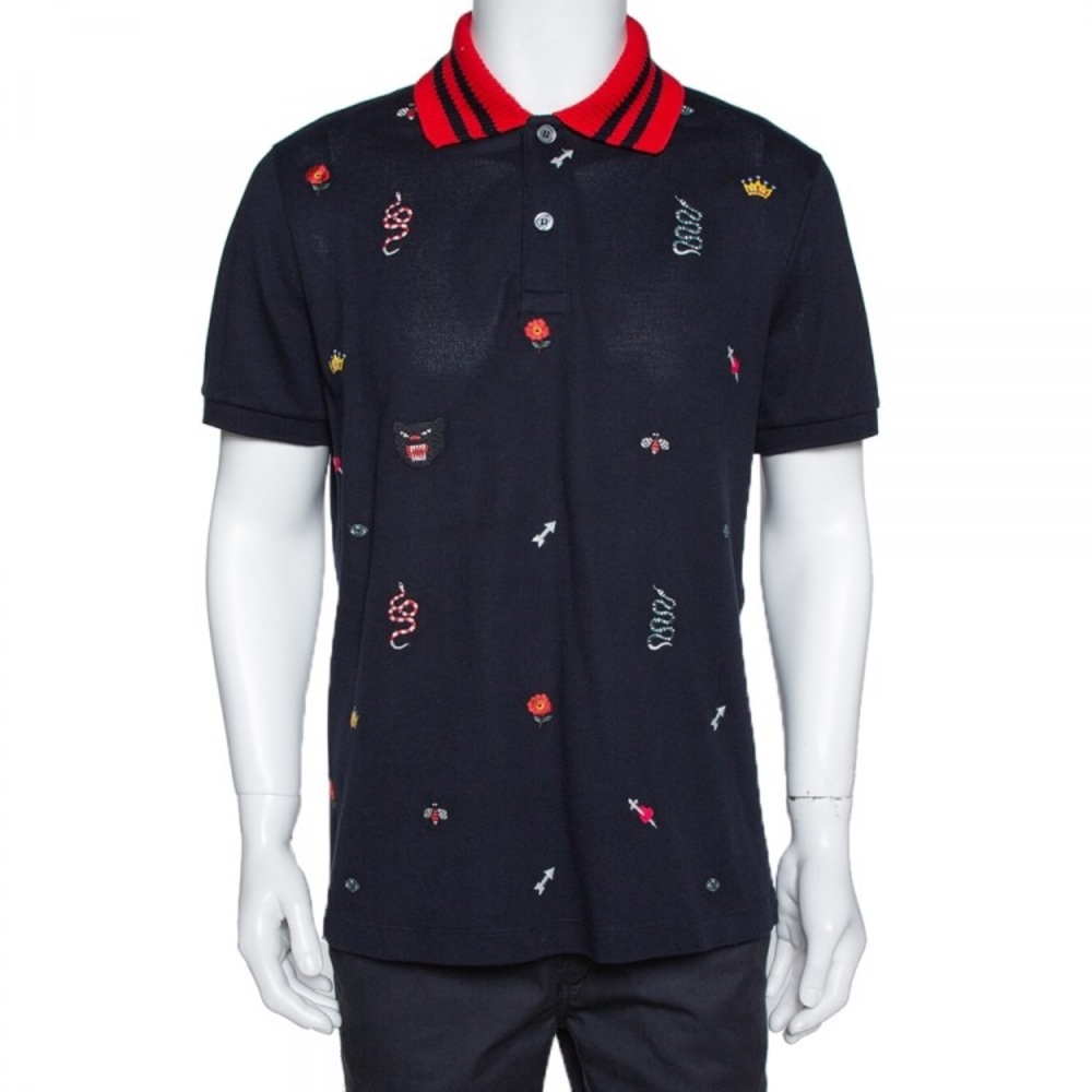 Gucci multi embroidered polo